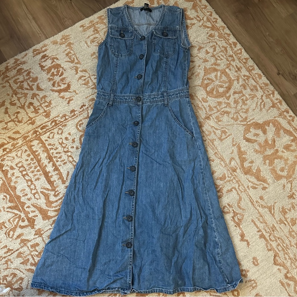 Forever 21 denim midi dress
